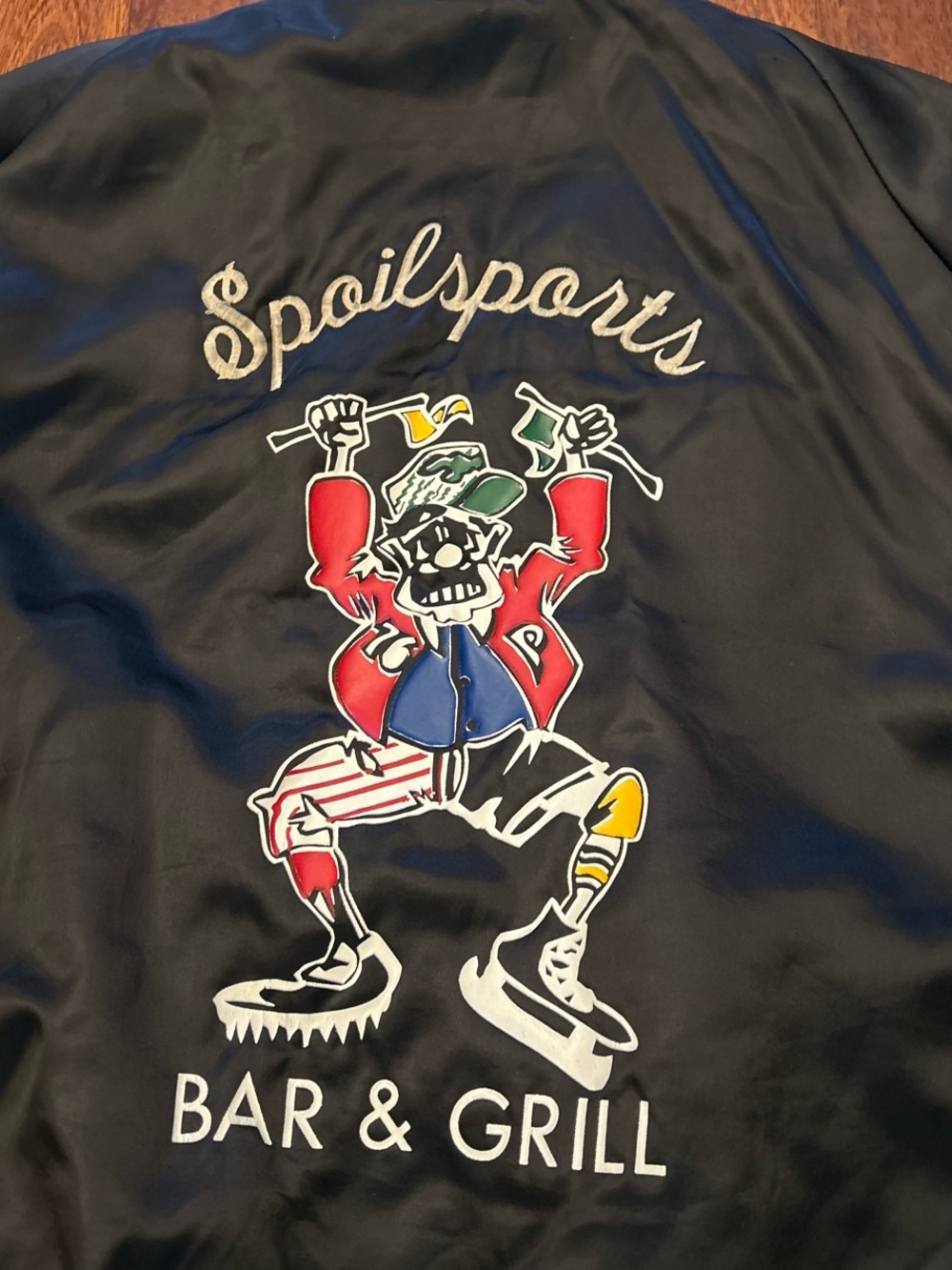 Vintage Philadelphia Sports Satin Bomber Dunbrooke Jacket 2XL Made in USA